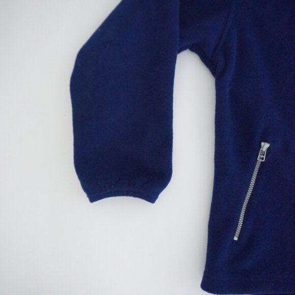 Autobahn Mustang Navy Fleece Quarter Zip Pullover Sporty Y2K Car Culture L - Picture 7 of 9